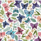 PREORDER - Butterfly Toss on White - 0270 - Choose Your Base