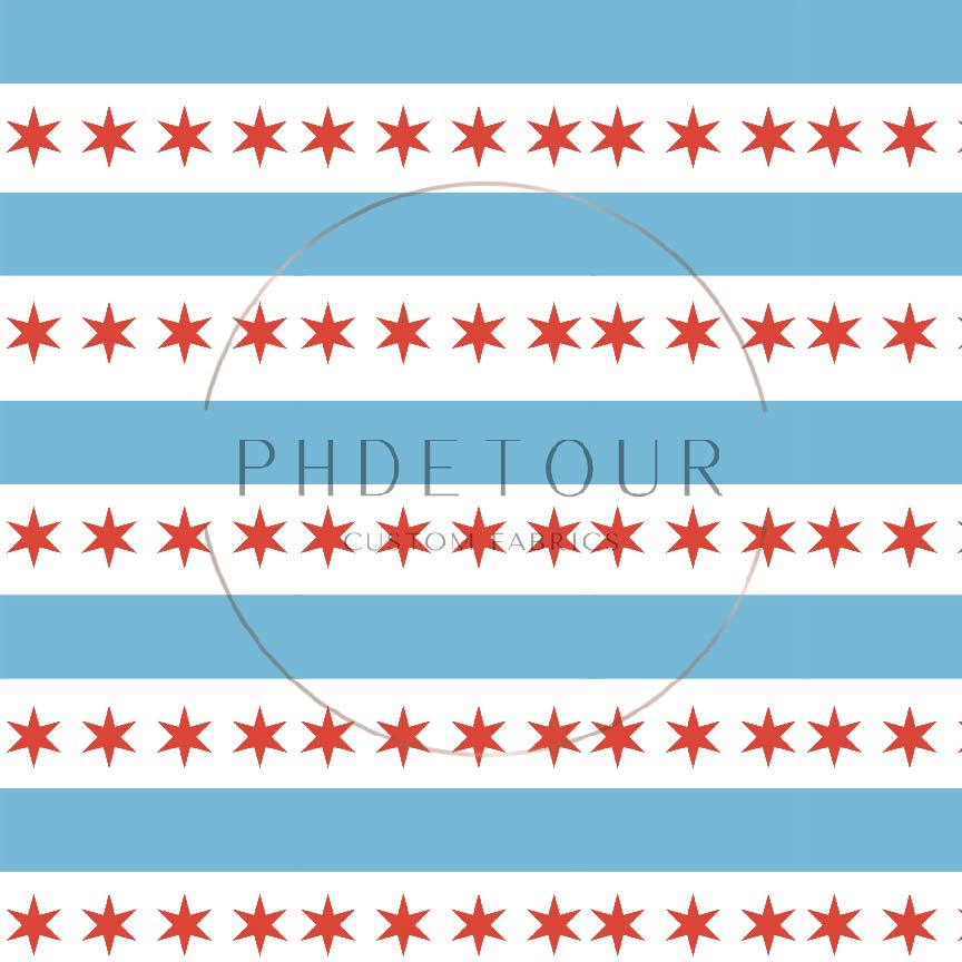 PREORDER - Chicago Flag - 0334 - Choose Your Base