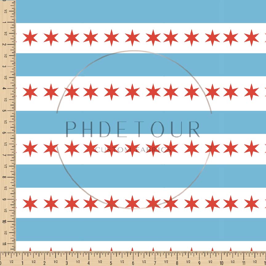 PREORDER - Chicago Flag - 0334 - Choose Your Base