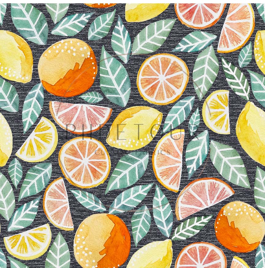 PREORDER - Citrus on Handwoven Texture Slate - 0367 - Choose Your Base