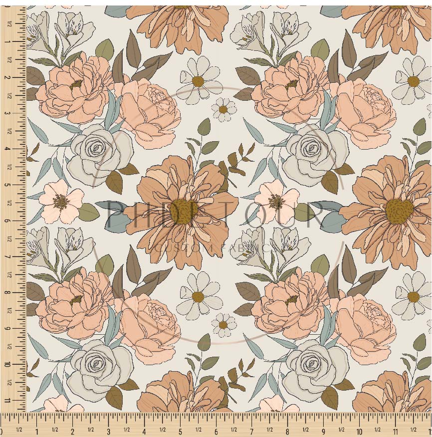 PREORDER - Claire Floral on Cream - 0398 - Choose Your Base