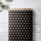PREORDER - Cream Polkadots on Dark Charcoal - 0428 - Choose Your Base