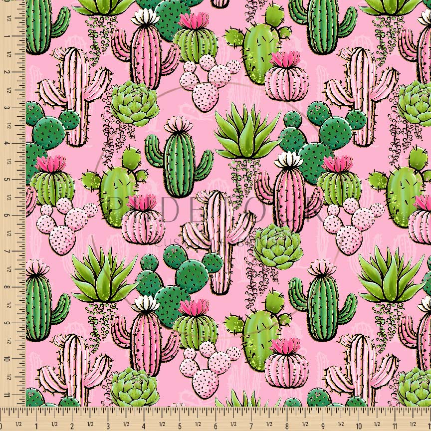 PREORDER - Desert Plants on Pink - 0461 - Choose Your Base