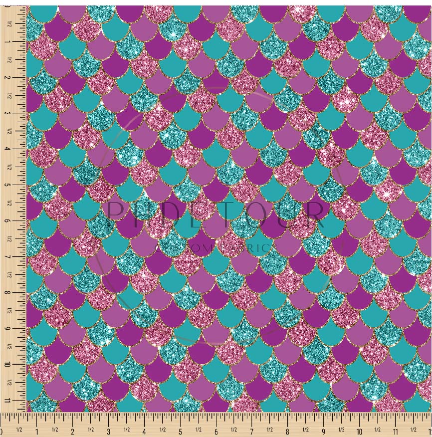 PREORDER - Glitter Mermaid Scales Pink - 0600 - Choose Your Base