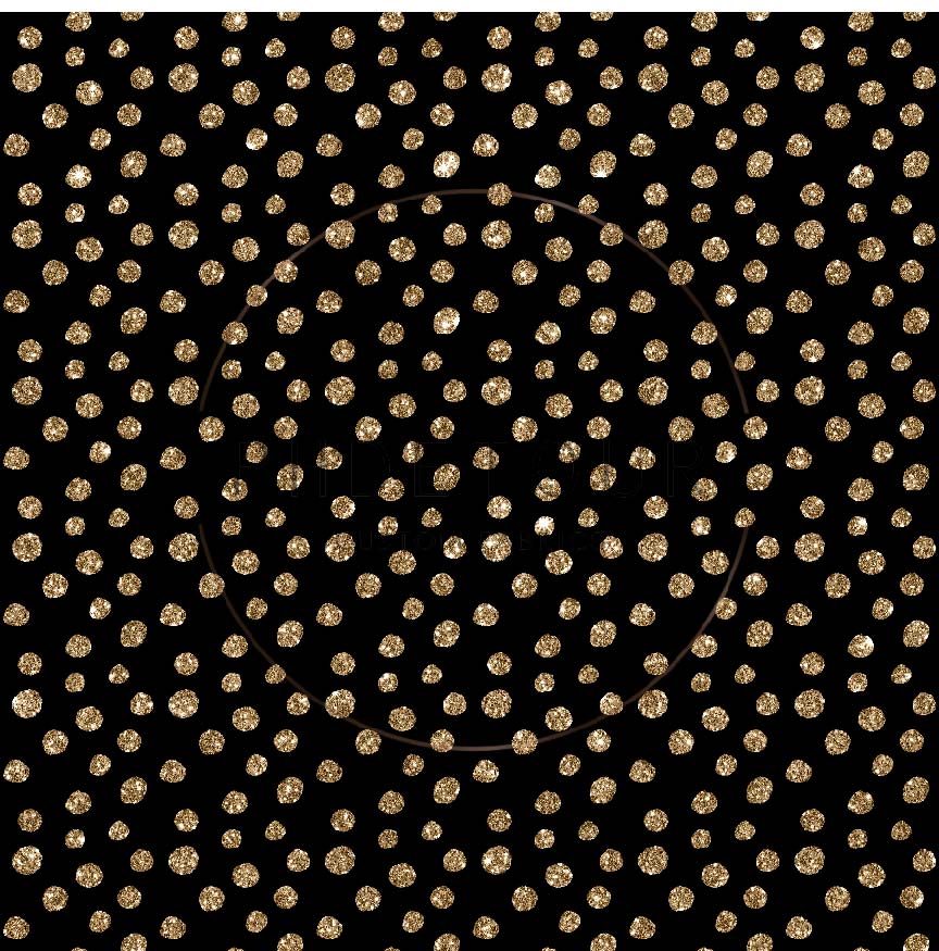 PREORDER - Gold Glitter Dots on Black - 0621 - Choose Your Base