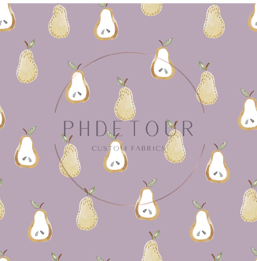 PREORDER - Golden Pears on Grey Violet - 0642 - Choose Your Base