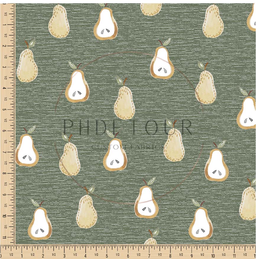 PREORDER - Golden Pears on Handwoven Texture Artichoke - 0644 - Choose Your Base