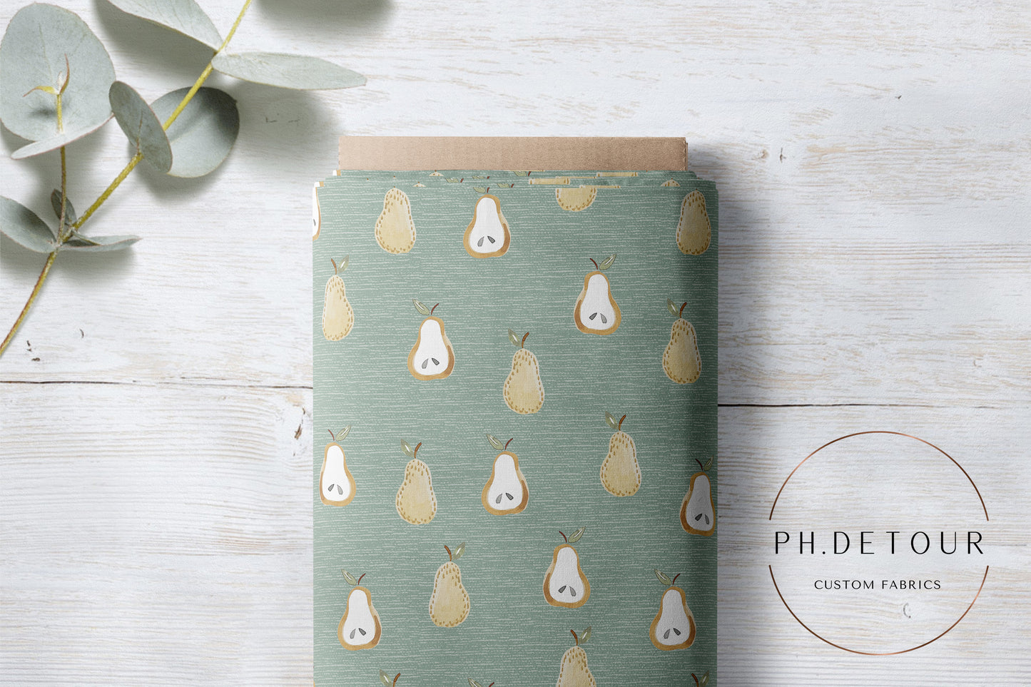 PREORDER - Golden Pears on Handwoven Texture Blizzard - 0646 - Choose Your Base