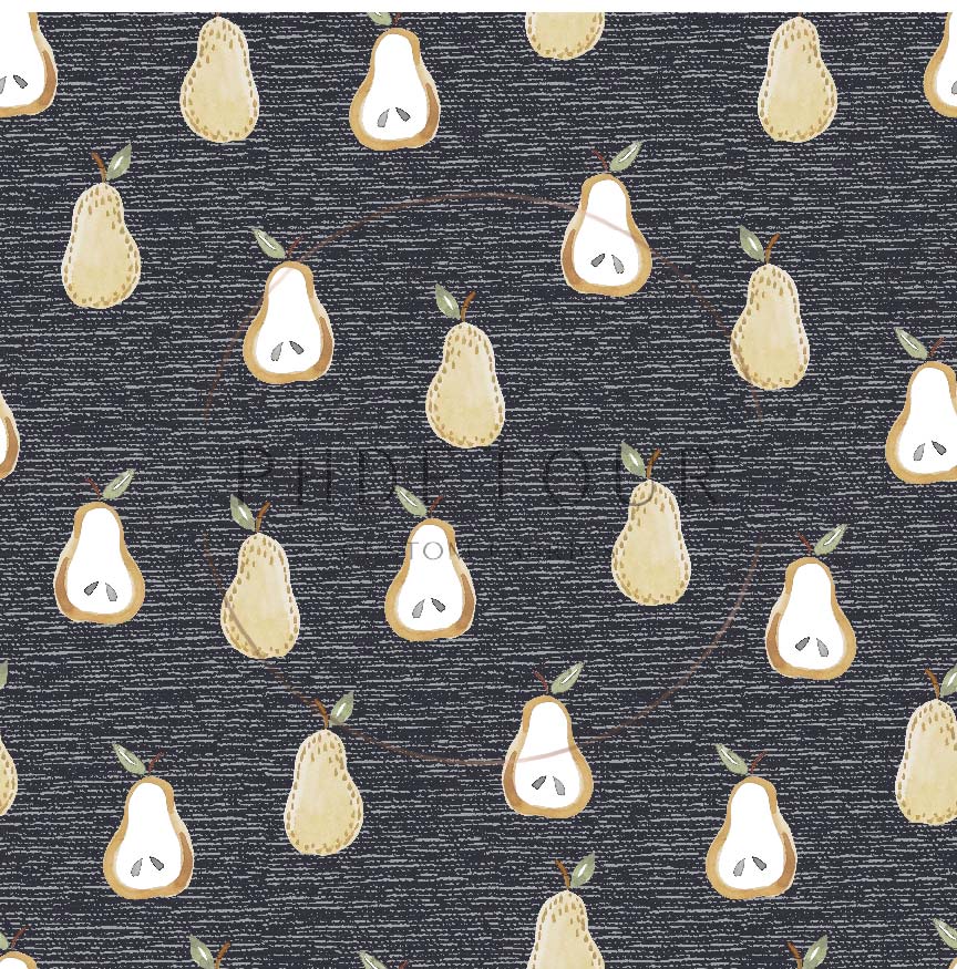 PREORDER - Golden Pears on Handwoven Texture Slate - 0661 - Choose Your Base
