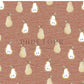 PREORDER - Golden Pears on Handwoven Texture Terra Cotta - 0667 - Choose Your Base