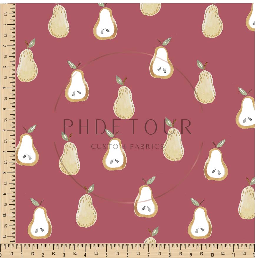 PREORDER - Golden Pears on Mauve - 0669 - Choose Your Base