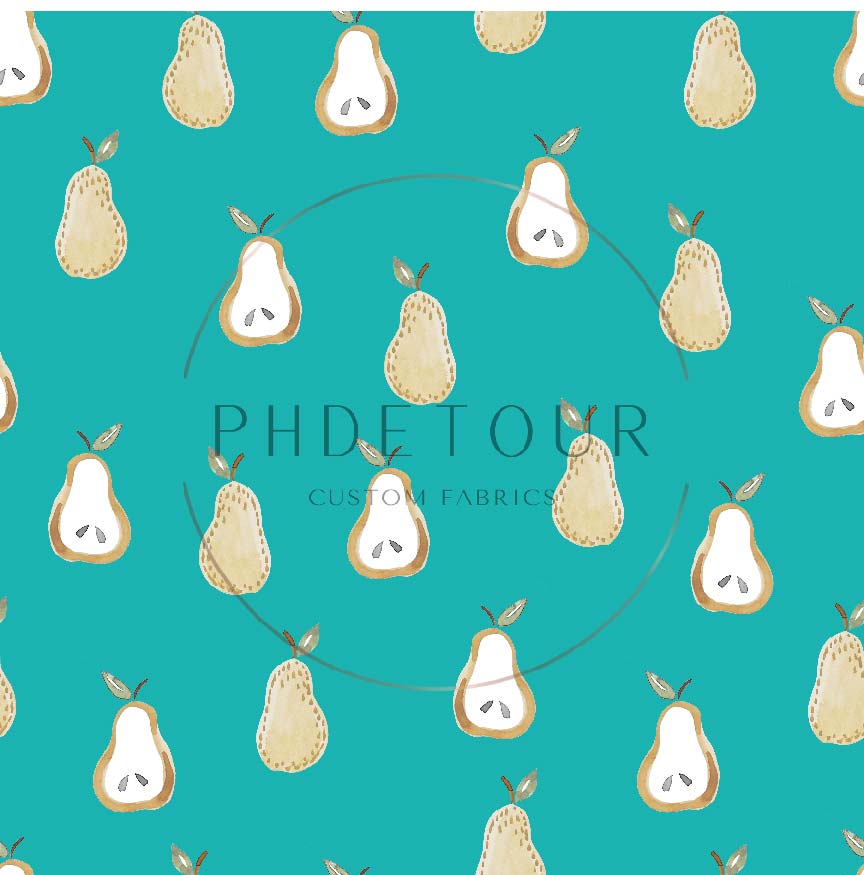 PREORDER - Golden Pears on Teal - 0685 - Choose Your Base