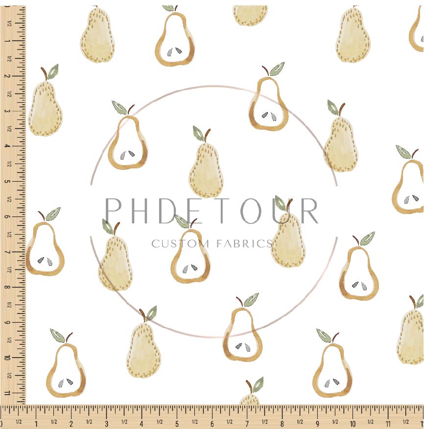 PREORDER - Golden Pears on White - 0687 - Choose Your Base