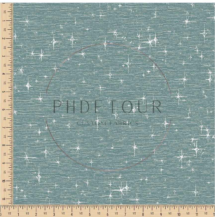 PREORDER - Grunge Stars on Handwoven Texture Ocean - 0731 - Choose Your Base
