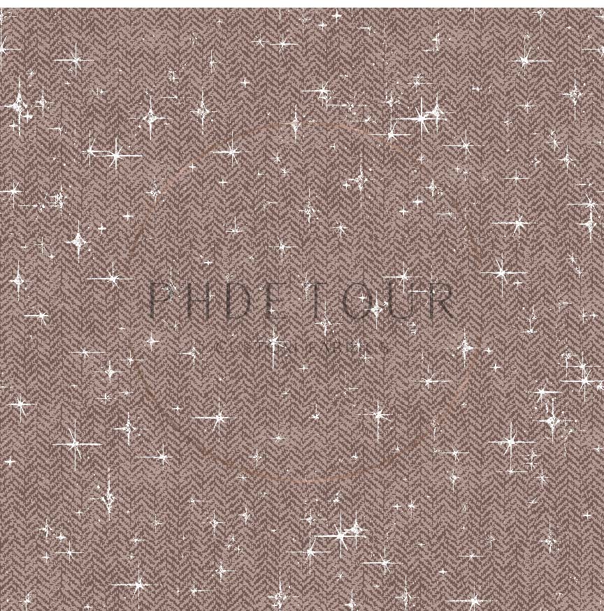 PREORDER - Grunge Stars on Herringbone Texture Taupe - 0754 - Choose Your Base