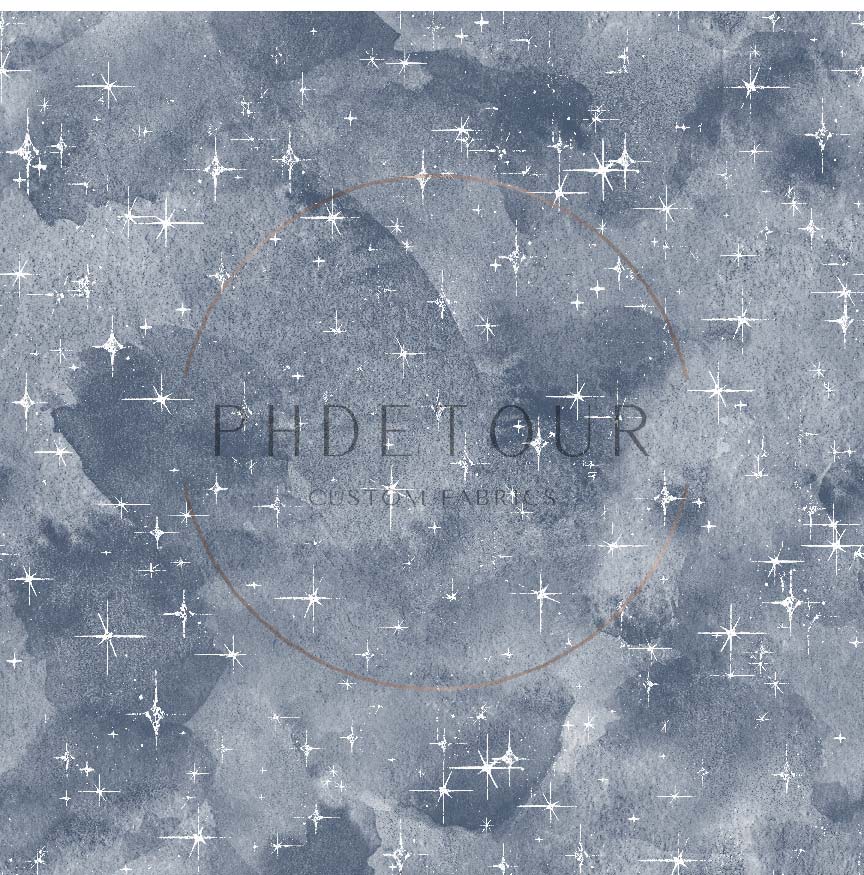 PREORDER - Grunge Stars on Watercolor Cadet - 0779 - Choose Your Base
