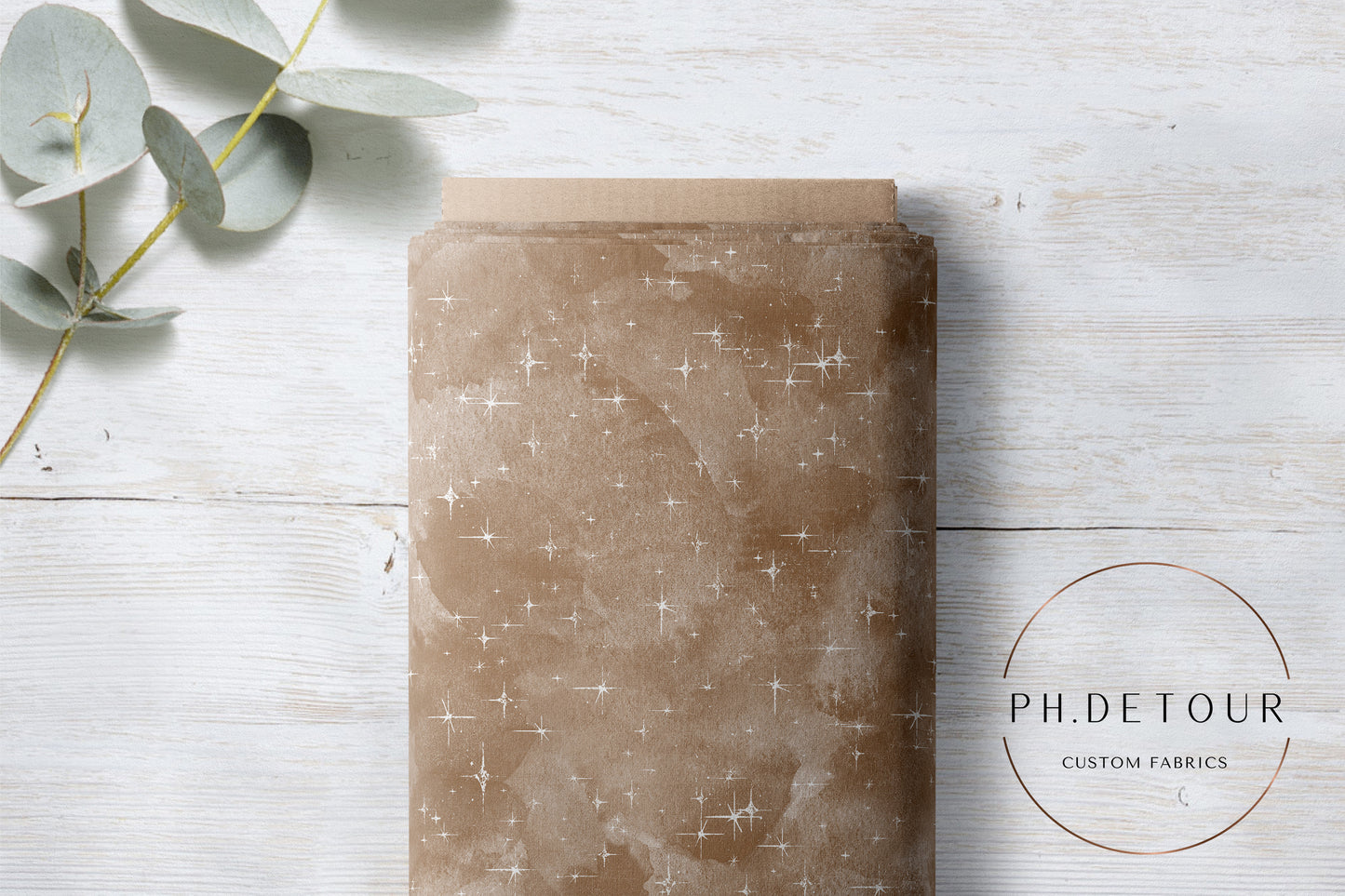 PREORDER - Grunge Stars on Watercolor Caramel - 0780 - Choose Your Base