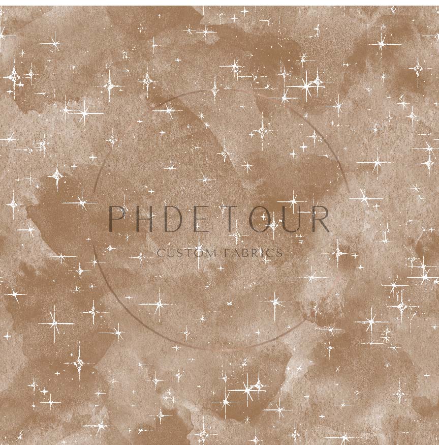 PREORDER - Grunge Stars on Watercolor Caramel - 0780 - Choose Your Base