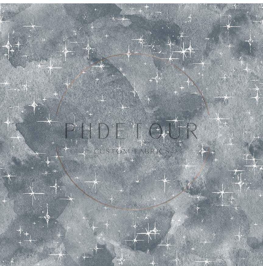 PREORDER - Grunge Stars on Watercolor Mineral - 0785 - Choose Your Base