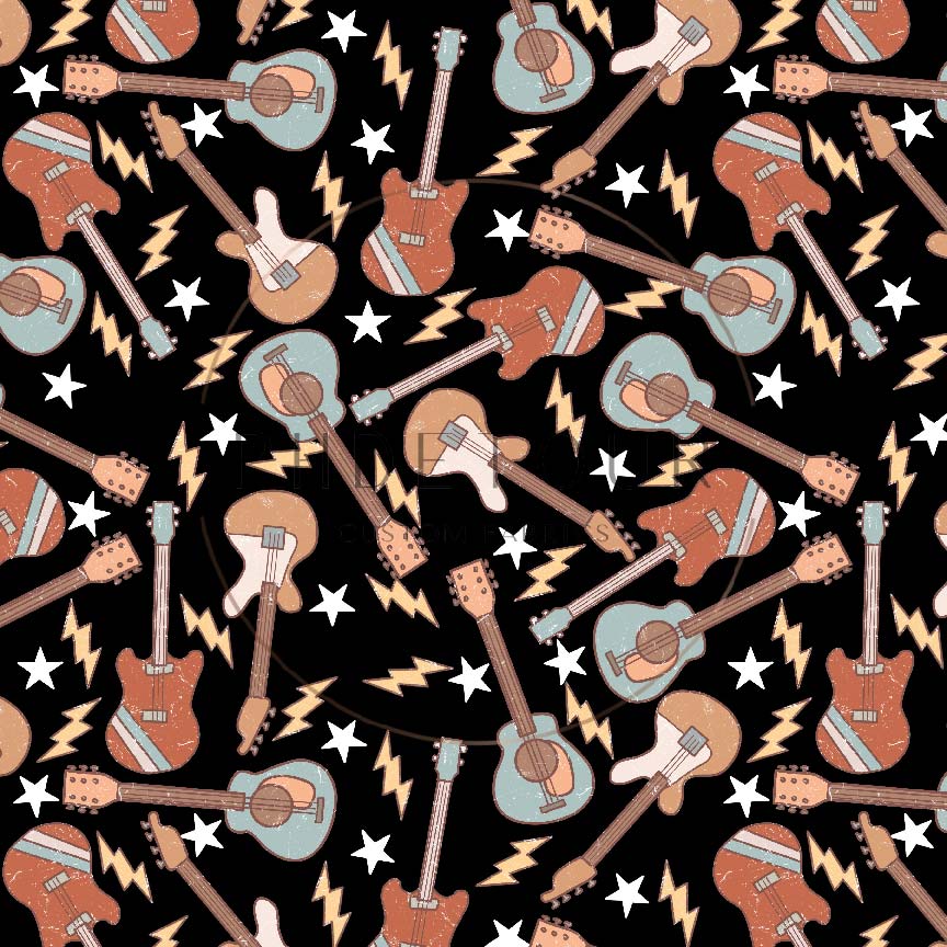 PREORDER - Guitars on Black - 0795 - Choose Your Base