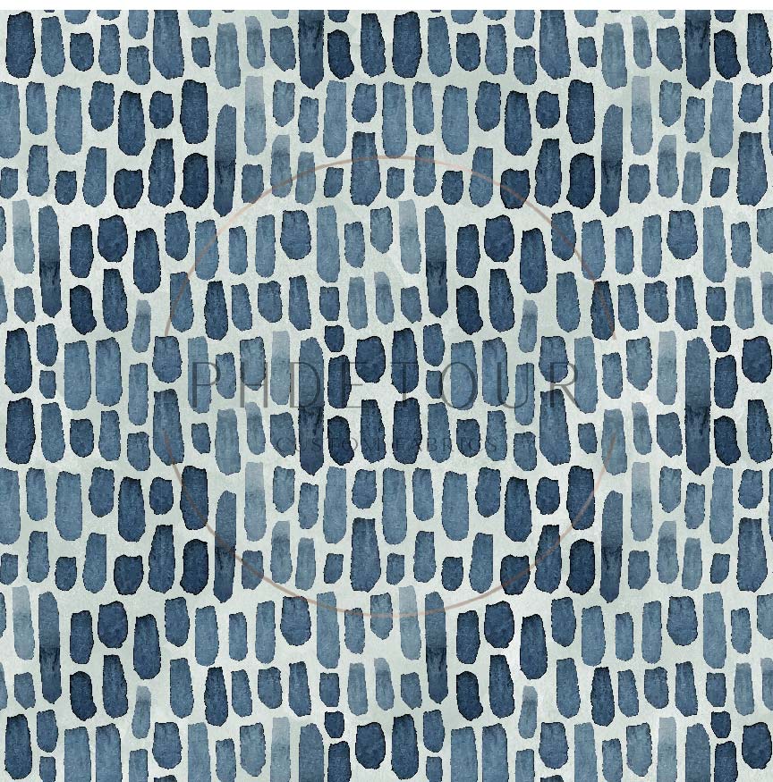 PREORDER - Indigo Brushstrokes on Watercolor Mist - 0936 - Choose Your Base