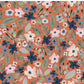 PREORDER - Indigo Floral on Apricot - 0940 - Choose Your Base