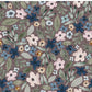 PREORDER - Indigo Floral on Handwoven Texture Raisin - 0953 - Choose Your Base
