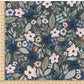 PREORDER - Indigo Floral on Handwoven Texture Slate - 0954 - Choose Your Base