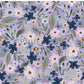 PREORDER - Indigo Floral on Watercolor Lilac - 0975 - Choose Your Base