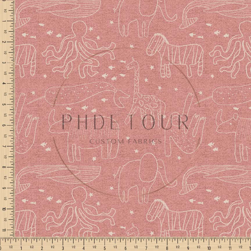 PREORDER - Land of Whimsy - Animal Sketch on Rose - 1001 - Choose Your Base
