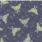 PREORDER - Luna Moths on Herringbone Texture Navy - 1086 - Choose Your Base