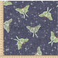 PREORDER - Luna Moths on Herringbone Texture Navy - 1086 - Choose Your Base
