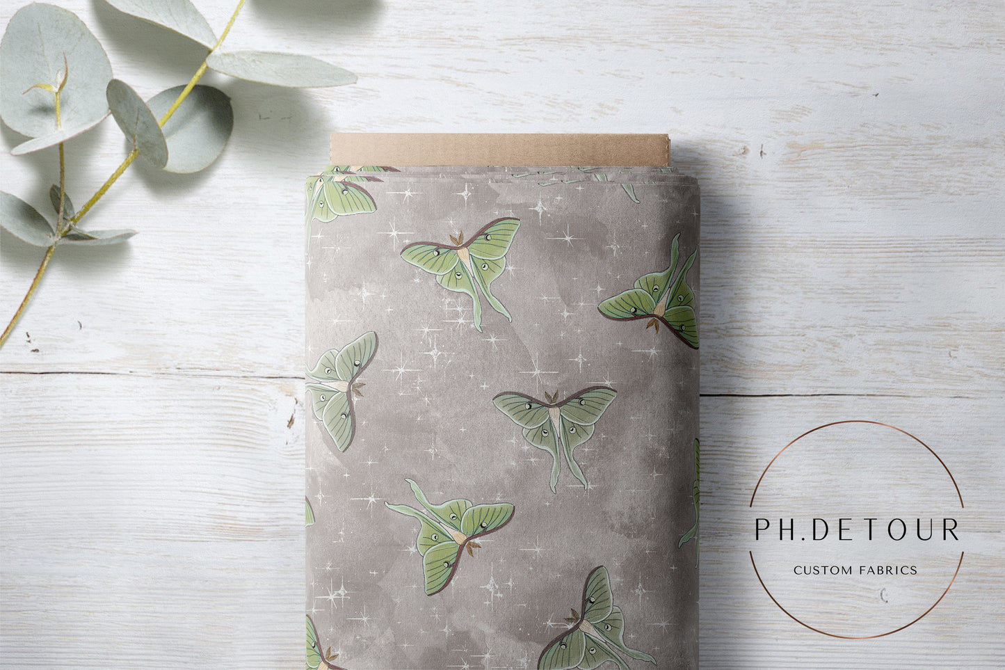PREORDER - Luna Moths on Watercolor Mushroom - 1125 - Choose Your Base