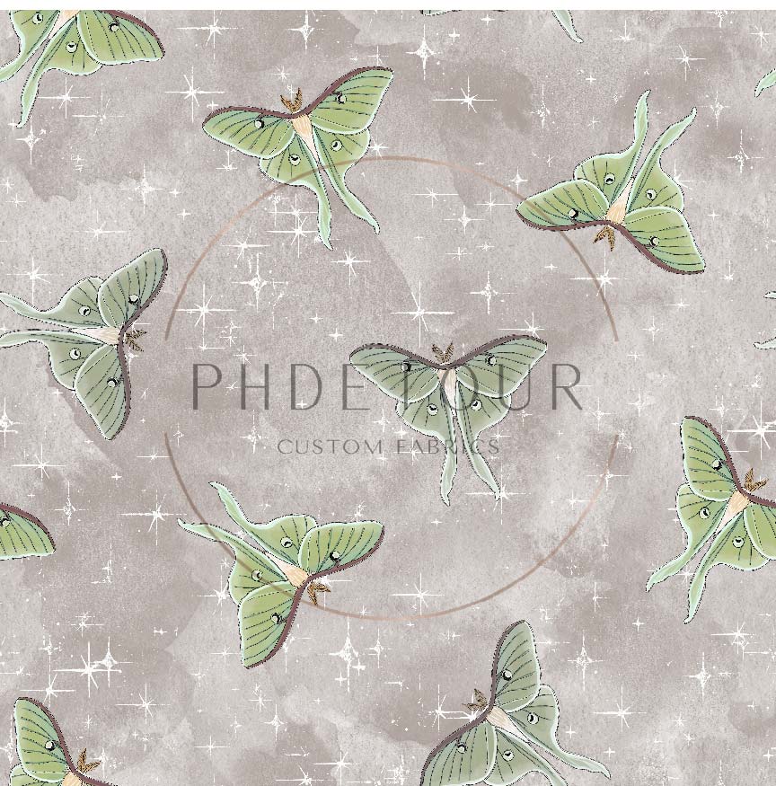 PREORDER - Luna Moths on Watercolor Mushroom - 1125 - Choose Your Base