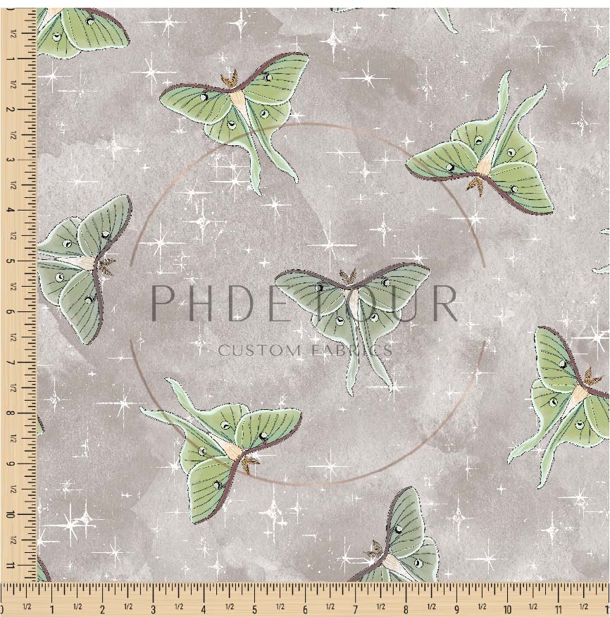 PREORDER - Luna Moths on Watercolor Mushroom - 1125 - Choose Your Base