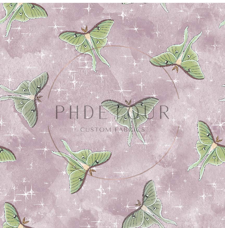 PREORDER - Luna Moths on Watercolor Thistle - 1131 - Choose Your Base