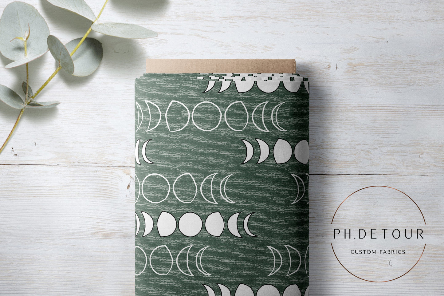PREORDER - Moons on Handwoven Texture Spruce - 1223 - Choose Your Base