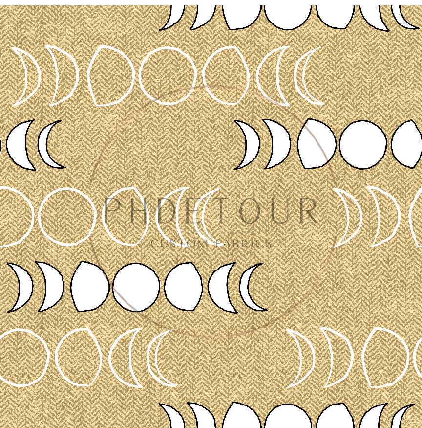 PREORDER - Moons on Herringbone Texture Butter - 1232 - Choose Your Base