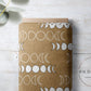 PREORDER - Moons on Herringbone Texture Caramel - 1234 - Choose Your Base