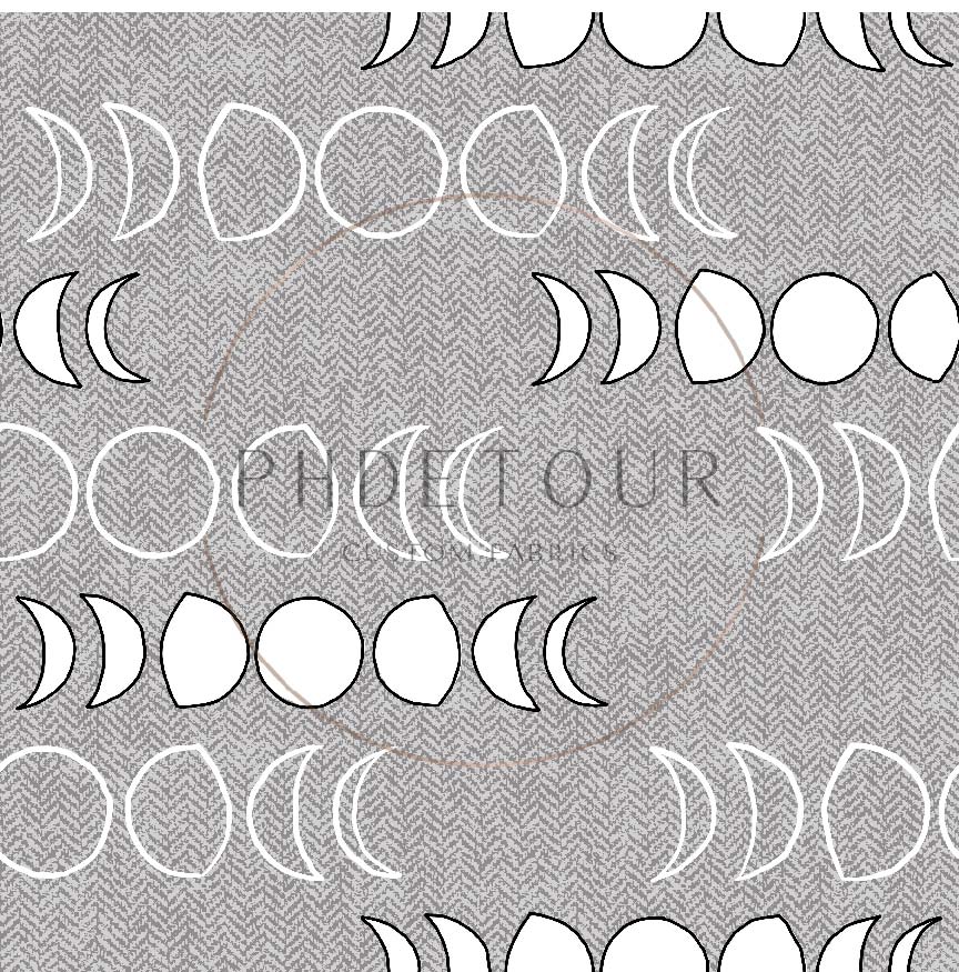 PREORDER - Moons on Herringbone Texture Cement - 1236 - Choose Your Base