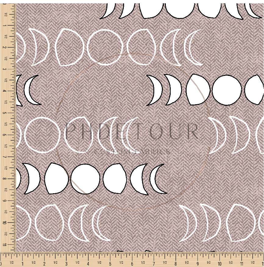 PREORDER - Moons on Herringbone Texture Clay - 1238 - Choose Your Base