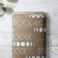 PREORDER - Moons on Herringbone Texture Khaki - 1243 - Choose Your Base