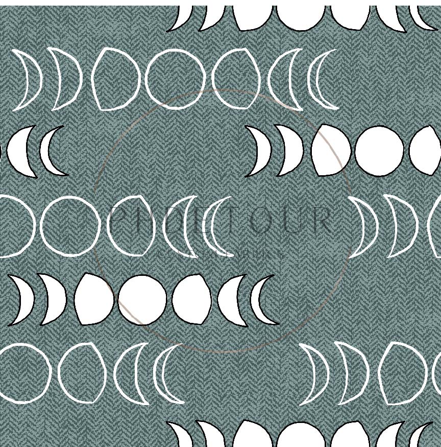 PREORDER - Moons on Herringbone Texture Oasis - 1249 - Choose Your Base