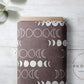 PREORDER - Moons on Herringbone Texture Raisin - 1253 - Choose Your Base