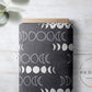 PREORDER - Moons on Herringbone Texture Slate - 1256 - Choose Your Base