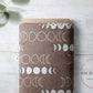 PREORDER - Moons on Herringbone Texture Taupe - 1260 - Choose Your Base