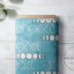 PREORDER - Moons on Watercolor Aqua - 1287 - Choose Your Base