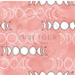 PREORDER - Moons on Watercolor Coral - 1296 - Choose Your Base