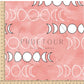 PREORDER - Moons on Watercolor Coral - 1296 - Choose Your Base