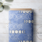 PREORDER - Moons on Watercolor Periwinkle - 1308 - Choose Your Base